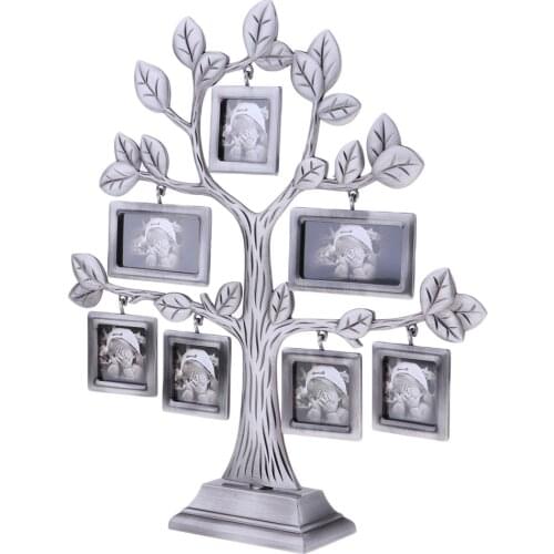 Tree Picture Frame Display With 7 Hanging Picture Photo Frames