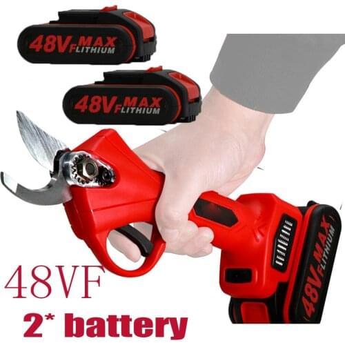 48VF Best Cordless Electric Pruner Battery Pruning Shears Portable Wireless Secateurs Electric Pruning Shear