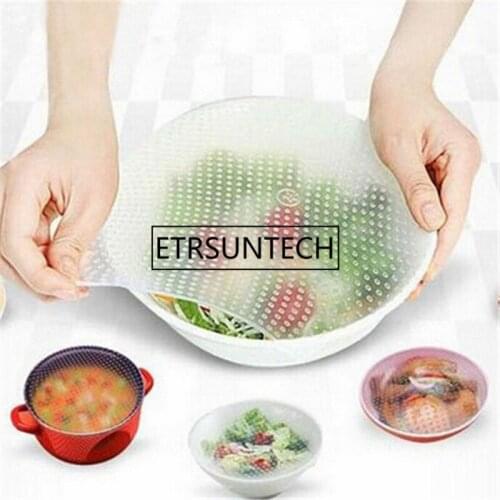 80Set Silicone Transparent Cover Fresh Keeping Wrap Refrigerator Food Fruit Sealing Film Cover Bowl Cover Kitchen Tools