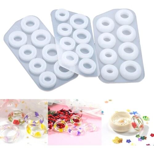 Mixed Size Resin Ring Molds Jewelry Epoxy Resin Casting Crafts Molds For DIY Necklace Earrings Resin Keychains Jewelry Making