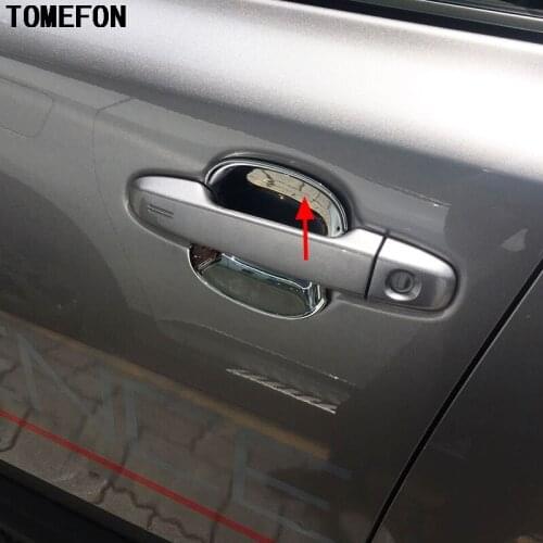 TOMEFON ABS Chrome Front Left Right Side Door Handle Bowl Panel Cover Trim Car Styling 2pcs For Toyota C-HR CHR 2016 2017