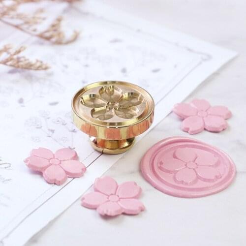 Cherry Blossoms Pattern Fire Lacquer Seal Fire Envelope Literary Hand Account DIY Gift Blessing Invitation Wax