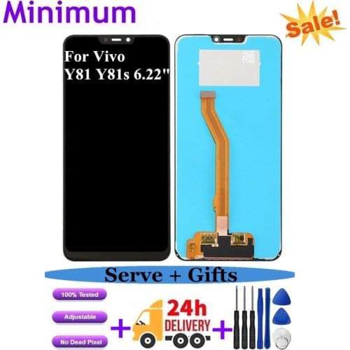 For Vivo Y81 Y81s 6.22" LCD Display Touch Screen Tested Digitizer Assembly For Vivo Y83 Y83A Y83s Replacement LCDs + Gift
