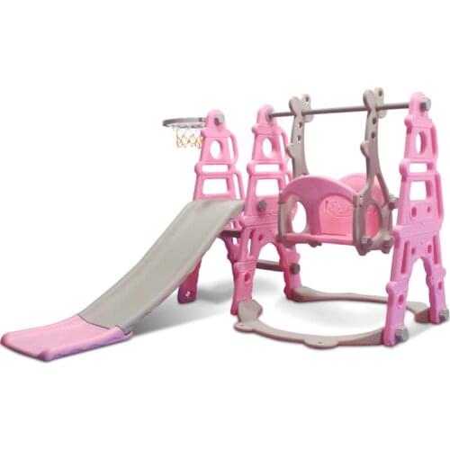 001 Playground Kindergarten Multifunctional Toy Small Baby Slide Indoor Environmental PE Childrens Slide Swing Combination