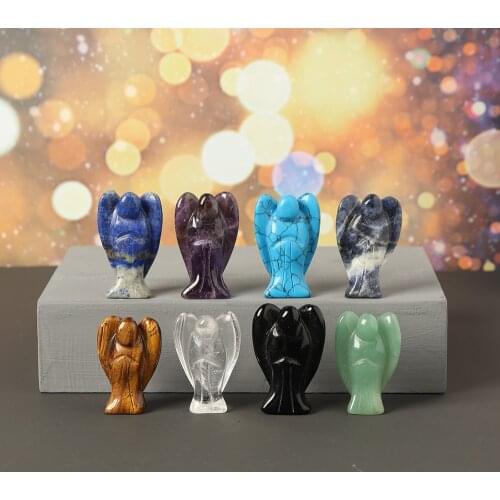 1PC 1.5 Inches Natural amethyst crystal Angel guardian angel healing gem family home decoration study room Crystal craft gift