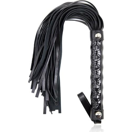 1PC 39cm PU Leather Fetish Bondage Sex Whip Flogger Bdsm Sex Toy For Couples Women Spanking Paddle Sexy Policy Knout Adult Games