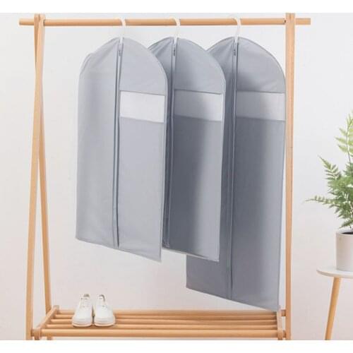 1PC Thicken Garment Dustproof Bags with Hanger Men Women Kids Clothes Dress Suit Dust Cover Waterproof Luandry Clothing Covers