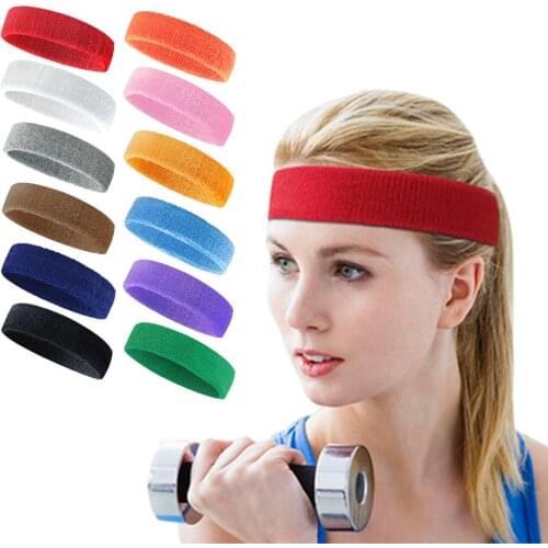 1PCS Yoga Headband Sports Gym Stretch Head Band Mens Women Sweatproof Breathable Hair Band Sweat Sweatband