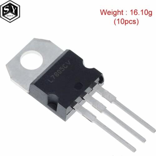 GREAT IT 10pcs/lot New L7805CV voltage regulator TO-220 L7805 7805 5V POSITIVE VOLTAGE REGULATORS