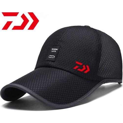 2021 DAIWA Fishing Hat Mens Casual Outdoor Sun Protection Sunshade Fishing Hat Sports Breathable Hiking Riding Hat Baseball Cap