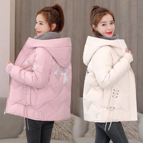 2021 New Women Parkas Winter Jacket Hooded Overcoat Female Casual Jacket Warm Thicken Cotton Padded Parka Outwear Plus Size 3XL