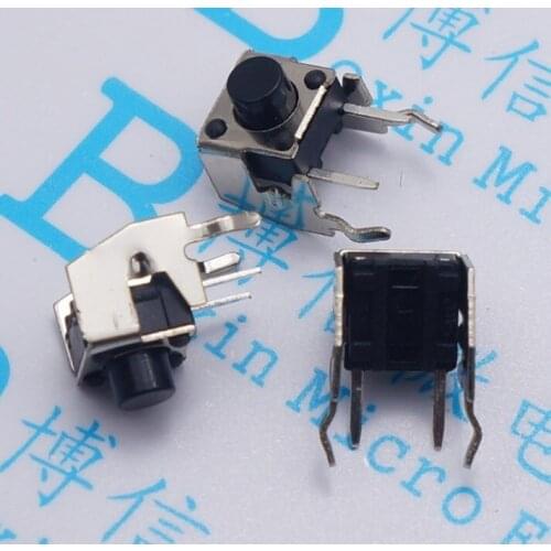 50pcs/Tact Switch 6X6 Horizontal With bracket Key switch 4 Pin 6*6*5MM/6MM/7MM/8MM/9MM/10MM