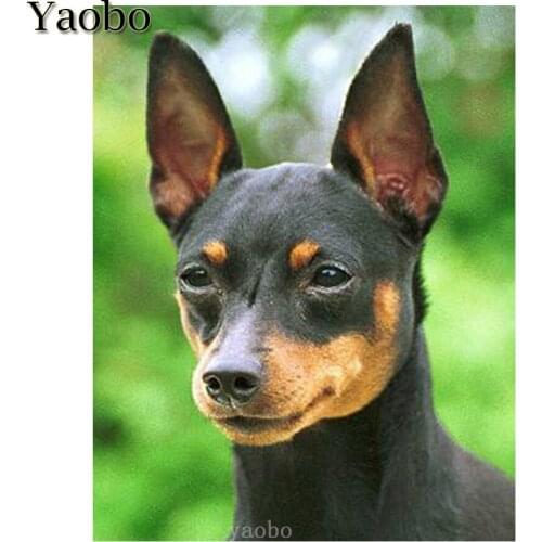 5D Diamond Painting New Arrival Doberman pet dog Diamond Embroidery Cross Stitch Kit Rhinestones Diamond Mosaic Home Decor 2020