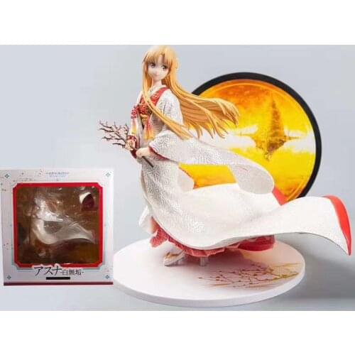Anime Sword Art Online Ausna Shiromuku Action Figure Model Toys PVC Anime Toy Model Doll Collection for Adults Gift