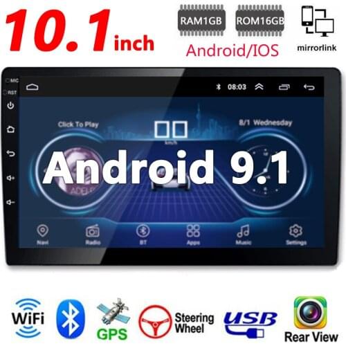 7200 Android 9.1 10.1‘’ Car Stereo 2Din FM GPS Navigation Mirror Link Radio Player WIFI Bluetooth Aux Input Autoradio MP5 Player