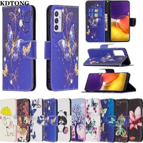 Painted Phone Case for Samsung Galaxy A72 A52 A42 A32 A12 A71 A51 A41 A31 A21 A21S Etui Flip Leather Wallet Protect Funda Cover