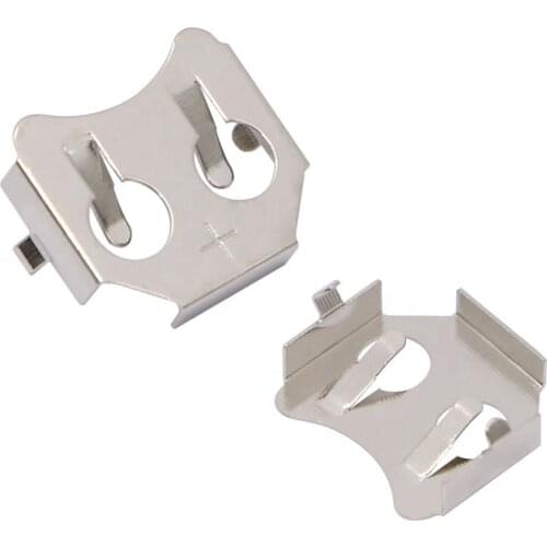 50 pcs Battery Holder Coin Cell 12 mm CR1220 CR1225 Button Cell Retainer Battery Connector 12.0mm Diameter Through Holes PCB