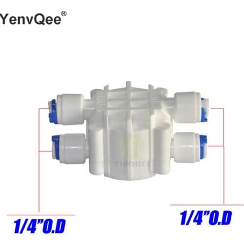 Water Filter Parts 1/4" OD tube Auto Shut Off 4 Way Valve Pressure Regulator Aquarium Water purifier Reverse Osmosis machine