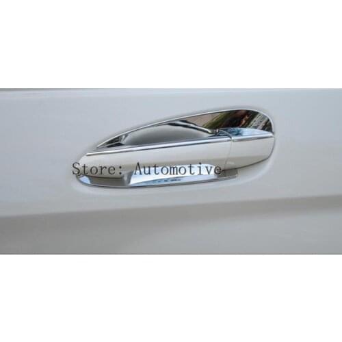 Chrome Door Handle Cover Trim Door Bowl Decoration For Mercedes Benz C Class W204 C180 C200 2010-2014 Car Accessories