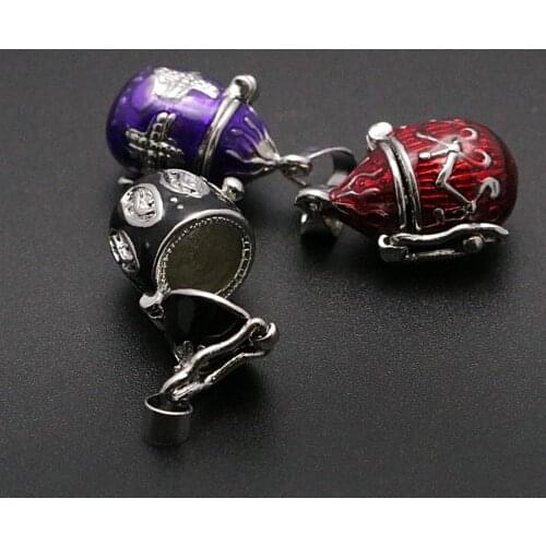 Brass Water Drop Openable Photo Lockets Phase Box Ash Pendant Necklace Memorial Free Chain