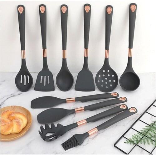 10 Pcs Silicone Kitchenware Set Heat Resistant Cookware Non-Stick Utensils Cooking Kitchen Accessories Baking Tools With Storage