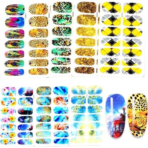 1PC Nail Stickers Butterfly Animal Texture Design Nail Art Decal Sliders Manicure Water Transfer Stickers for Nails