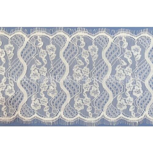 Superb 16.5cm wide 3 yards per piece non-elastic eyelash lace trim , XERY0112H