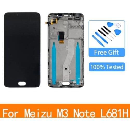 Original LCD+Frame For Meizu M3 Note L681H Lcd Display Screen Replacement For Meizu M3 Note L681H Digiziter Aseembly