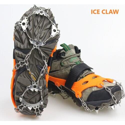 Pair Steels Teeth Crampons Ice Snow Anti-Slip Climbing Ice Gripper Shoe Covers Spike Cleats Snow Skid Shoe Cover Outdoor Crampon
