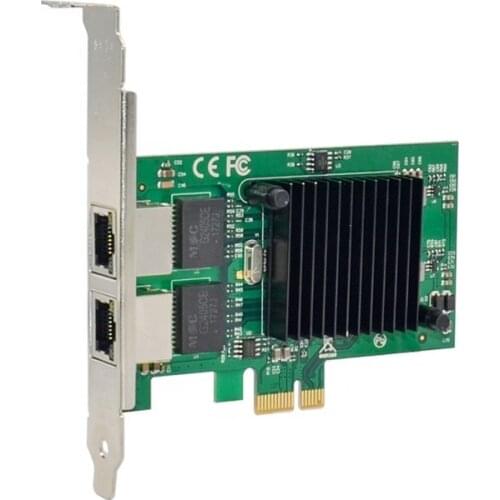 PCI-E X1 To Gigabit Ethernet electrical port network card 1000M PCIe dual electrical port RJ45 82575EB chipset 2 port lan card