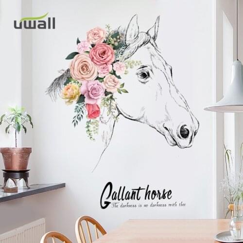 PVC Creative Horse Wall Stickers Home Decor Living Room Bedroom Sofa Background Wall Decoration Self Adhesive Room Decor Sticker