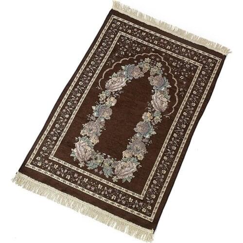 Ramadan Quran Islamic Muslim Prayer Rug Carpet Mat Tassel Tablecloth Cover Yoga Mat J2Y