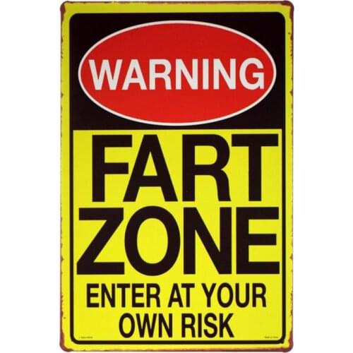 S41094# Self-adhesive PVC Decal Warning! Fart Zone Car Sticker Waterproof Auto Decors on Bumper Rear Window Not A Plate