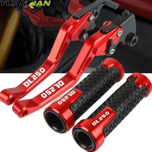 For SUZUKI V-Strom 250 DL250 Vstrom DL 250 2017-2018 Motorcycle CNC Racing Grips Handle Grips Brake Levers Clutch DL250 logo