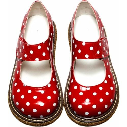 Platform Sweet Girls Female Kawaii Tea Party Japanese Cute Anime Polka Dot Lolita Shoes Women Harujuku Shoes Feminine Sling Back