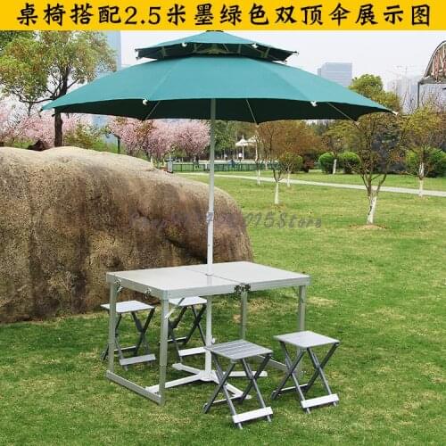 Outdoor Folding Table And Chair Set Aluminum Portable Picnic Table Barbecue Booth Mahjong Car Lift Table