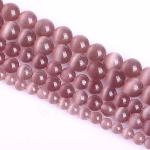 High Quality Smooth Purple Opal Beads 3 Cat Eye Loose Beads Bracelet Earrings for DIY Jewelry Making