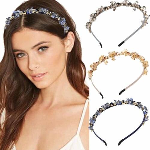 Haimeikang Fashion Luxury Rhinestone Hairbands Hair Band For Women High Quality Hair Hoop Bezel Headwear Girls Hair Accessories