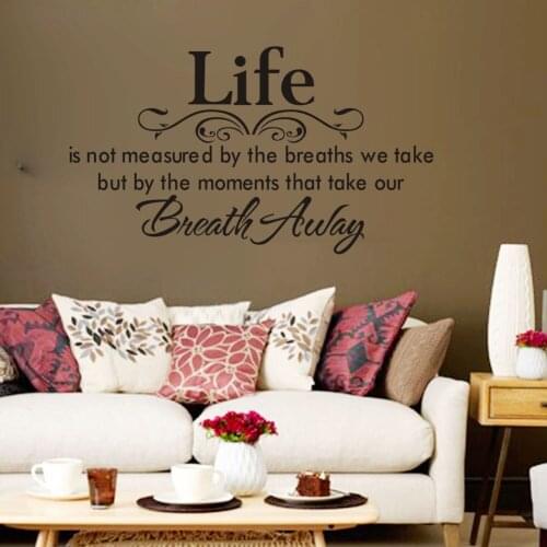 Life art rumors Living Room bedroom 3D Vinyl Wall Decal Wall Lettering Art Words Wall Sticker Home Decor Decoration