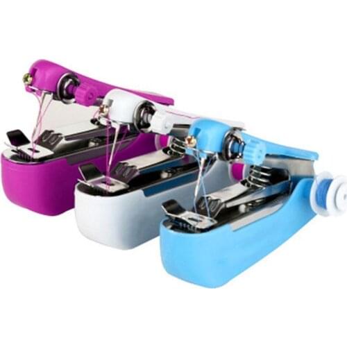 1Pcs Mini Manual Sewing Machine Sewing Tools Handy Needlework Simple Operation Portable Sewing Cloth Fabric Hand-Held