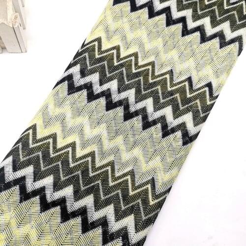 1 Yard Wave Striped Knitting Lace Fabrics Zig Zag Flame Fabric Soft Mesh Dress Fabric Floral 150Cm