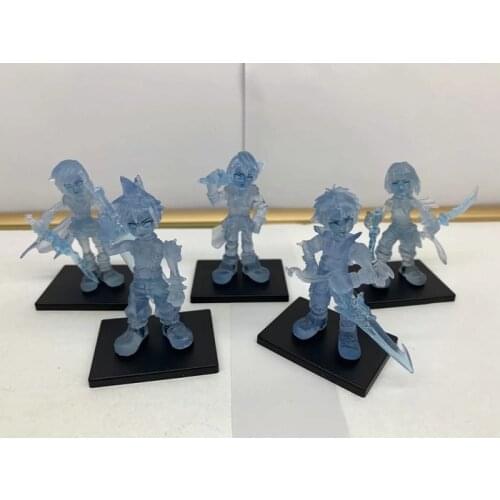 5 pcs/set Anime final fantasy Transparent lancer PVC Qversion Action Figures Model toys gift