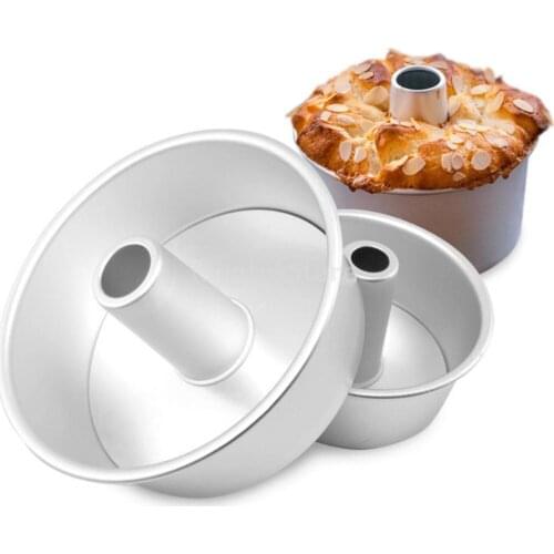 6"/8"Aluminum Round Hollow Chimney Chiffon Cake Mold Angel Food Cake Pan DIY