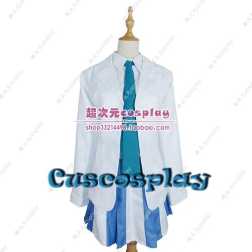 Anime SHIROBAKO White Box Yasuhara Ema Cosplay Costume outfit full set and wig halloween costumes for women