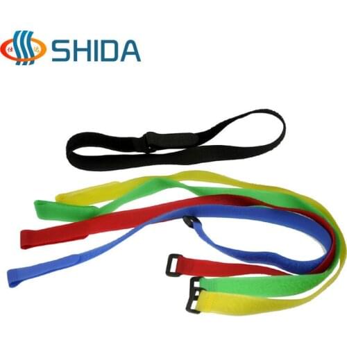 Free shipping 2*60cm 50 pcs Magic straps Magic Tape Sticks cable ties with battery ribbon tie hook&loop banding