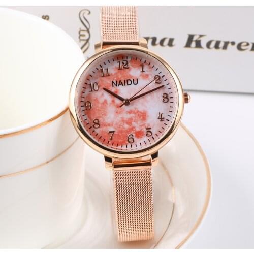 New Fashion Gold Mesh Stainless Steel Watches Women Top Brand Luxury Casual Clock Ladies Wrist Watch Relogio Feminino Gift