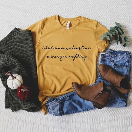 I Had A Marvelous Time Ruining Everything T-shirt Swift Folklore Inspired Shirt Taylor Music Lyrics Shirts Cute Folklore Tee