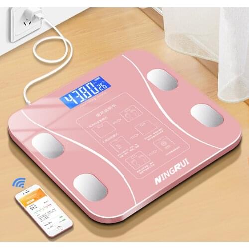 LED Household BT Intelligent Body Fat BMI Monitor Digital Fitness Analyzer Electronic Weighing Scales