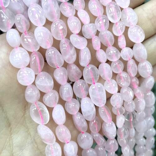 Natural Irregular Pink Quartz Crystal Stone Loose Spacer Beads For Jewelry Making DIY Earrings Bracelet Necklace Accessories