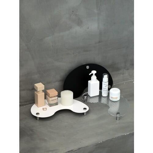 Metal Coffee Trays Storage Plate For Dessert Cake Candy Bar White/Black Home Decoration Afternoon Tea Photography Tools